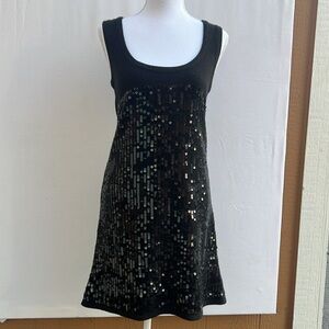 Morgan de Toi Black Sequin Mini Dress